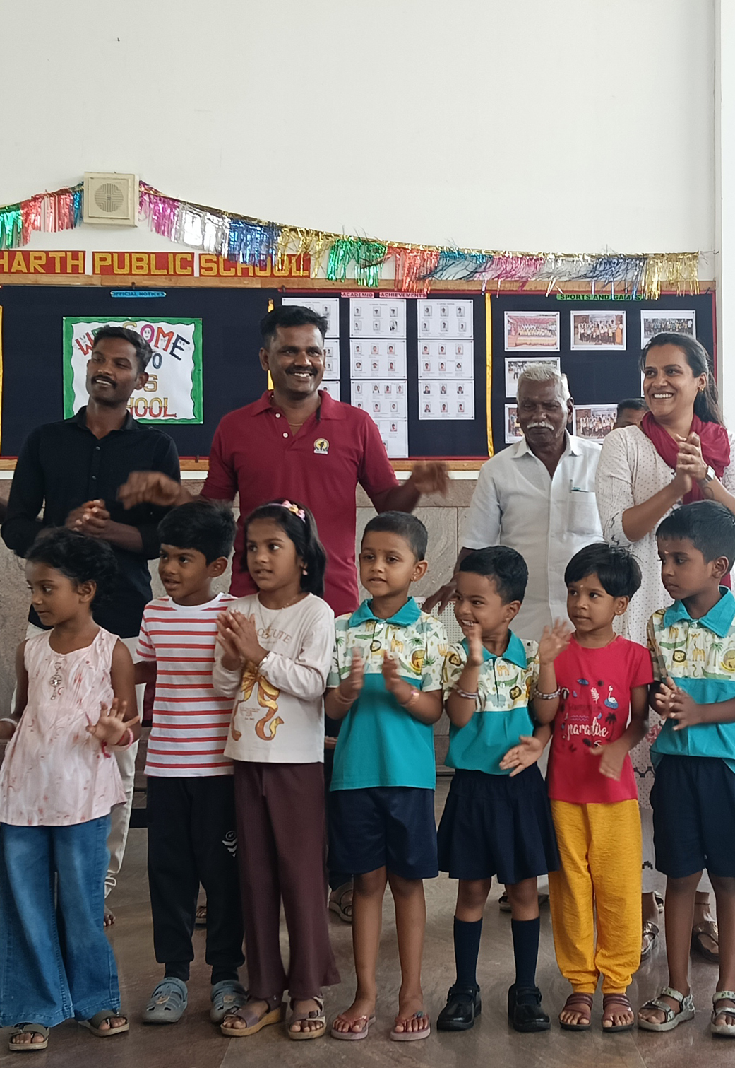 Students performing music